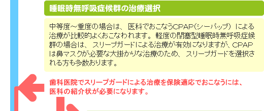 睡眠時無呼吸症候群と診断後の治療選択