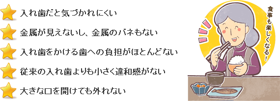 ミラクルデンチャーのメリット